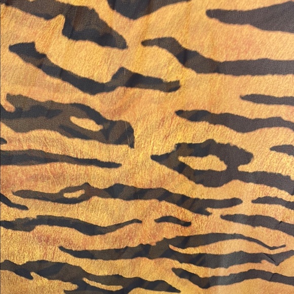 Adam Lippes Collective Tiger Print Mock Neck Blouse, 2 - Picture 12 of 15